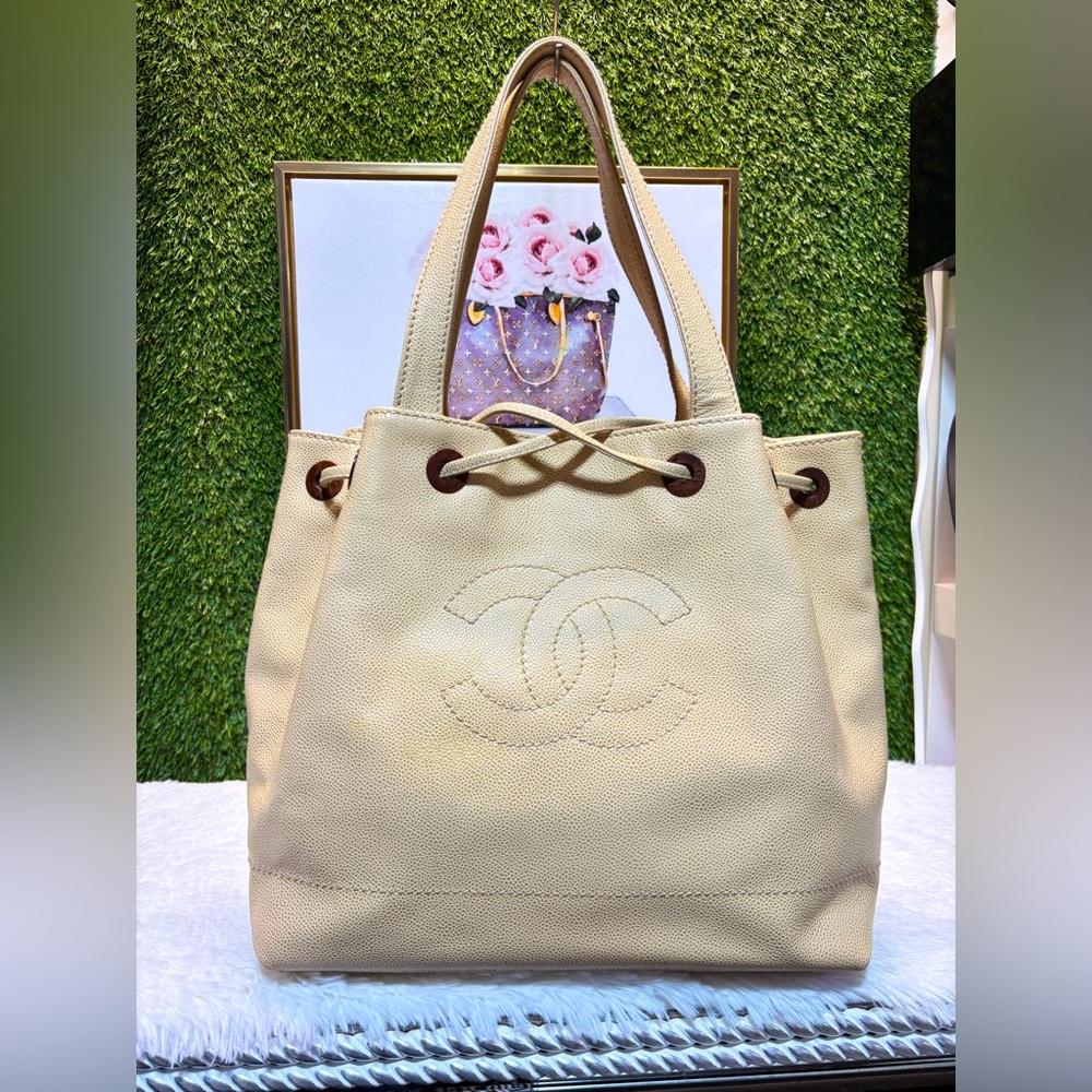❤️ CHANEL Caviar Leather Draw String
Vintage Tote Bag 5A180LD